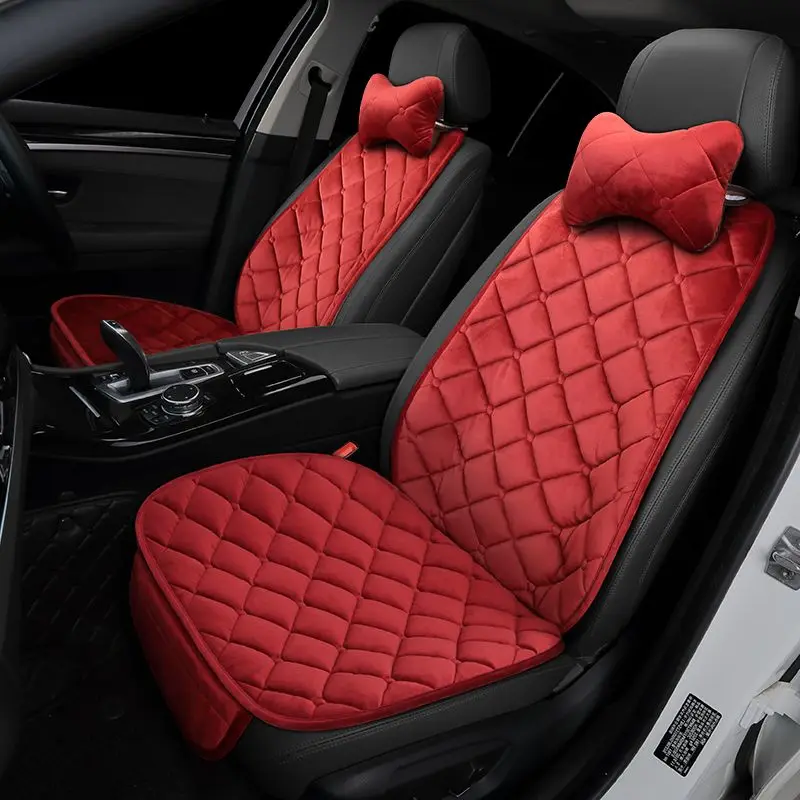 

Universal Car Seat Pad Cover set For Winter Car Protection Headrest Driver Front Rear Seat Cushion Covers Car Interior Covers