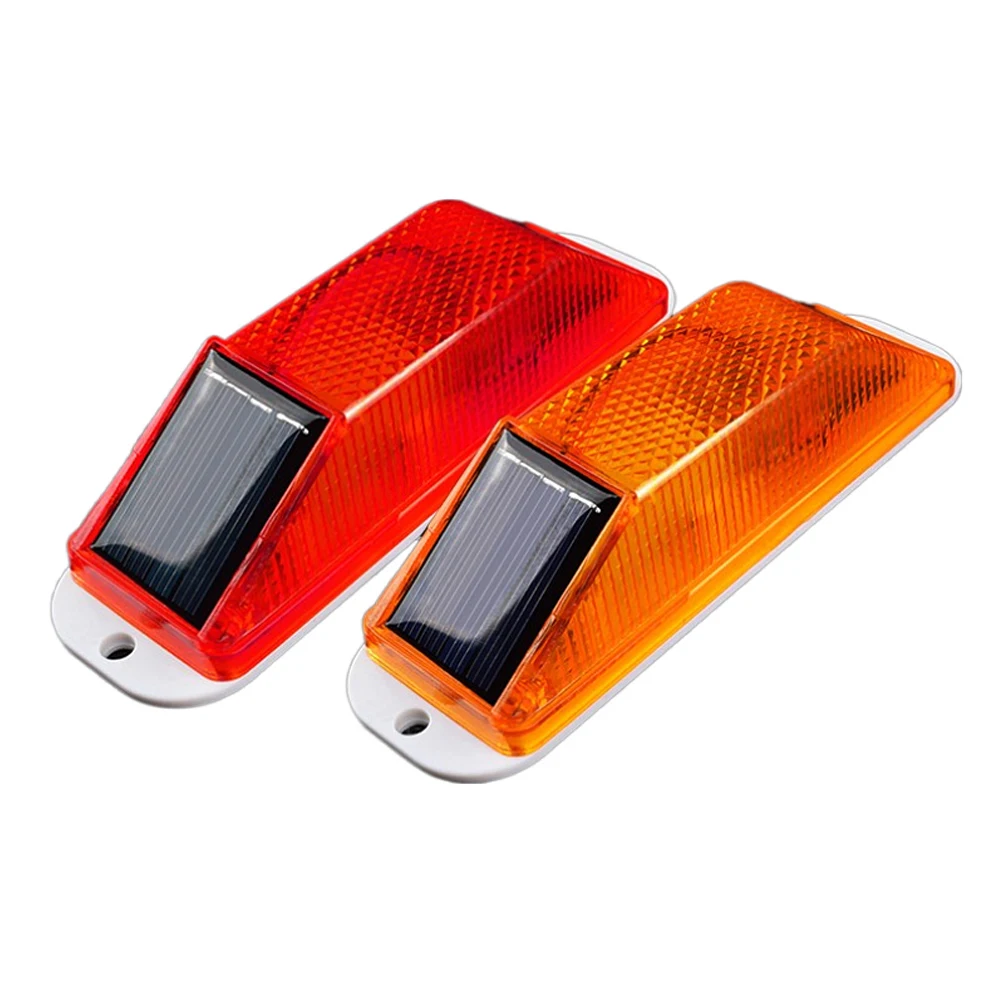 

Solar LED Traffic Warning Light Indicator Light Strobe Light for Building Crash Barrier at Night Lamp small Flashing Light