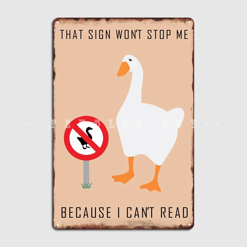 

Goose Game Funny Gaming Metal Sign Plaques Home Wall Pub Funny Tin Sign Poster