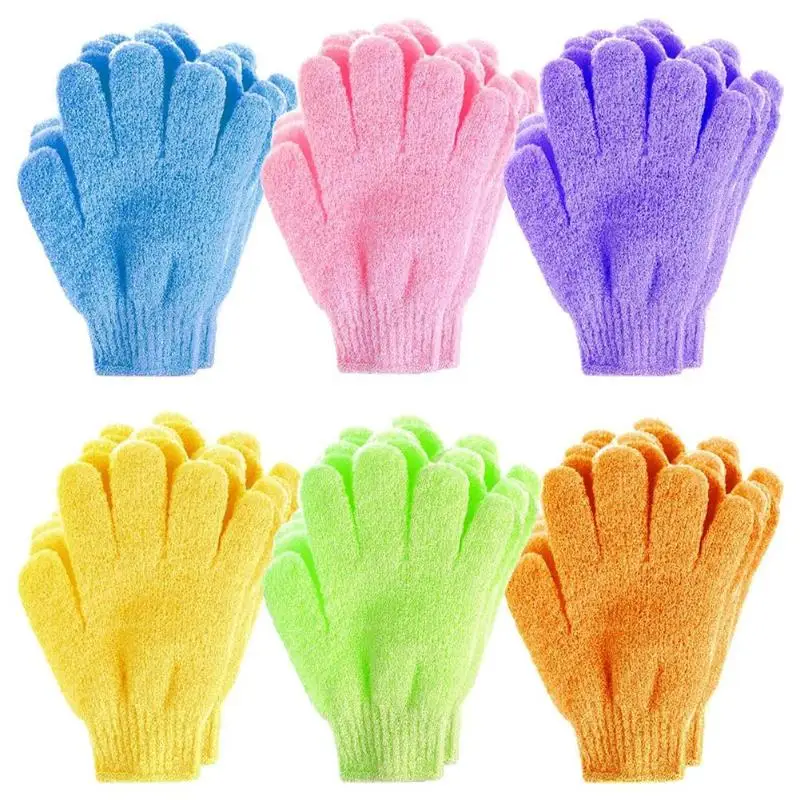 

Five Fingers Bath Gloves Household Shower Towel Scrub Body Wash Children Home Supply Elastic Wipe Back Bathing Cleaning Gloves