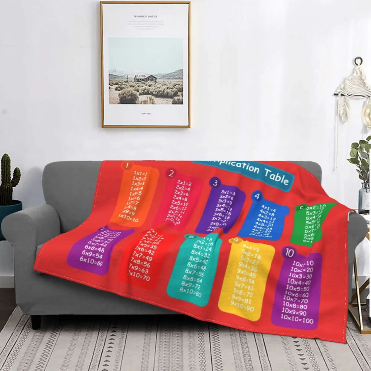 

Multiplication Table Cheat Sheet Blankets Soft Flannel Winter Math Algebra Teacher Throw Blanket for Couch Home Bedding