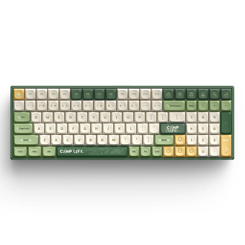 

Original IQUN1X F97 Hotswap Wireless Mechanical Keyboard 100 Keys Bluetooth RGB Hot Swap Cherry Switch for Boys PC Gaming Laptop