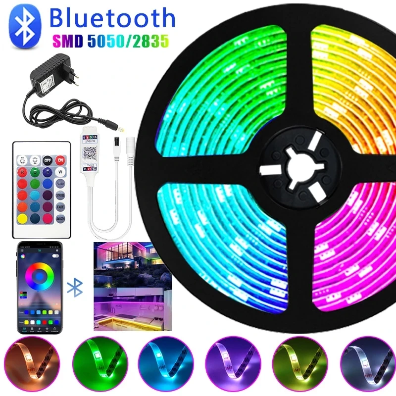 30M Led Strip Light 5050 2835 Rgb Tape Decoration Bedroom Diode Tape Wifi Bluetooth Mirror Tv Backlight Waterproof Outdoor Decor