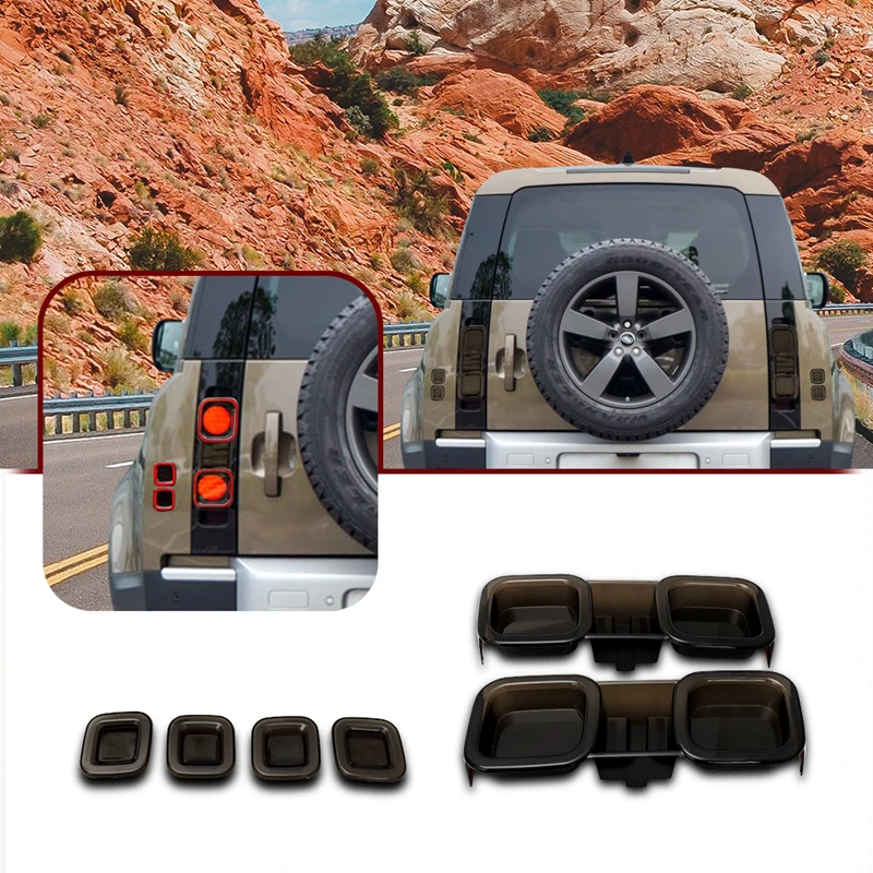 

Tail Light Cover For Land Rover Defender 110 90 2020-2022 Rear Lamp Hoods Brake Indicator Lights Hood Taillamp Protective Covers