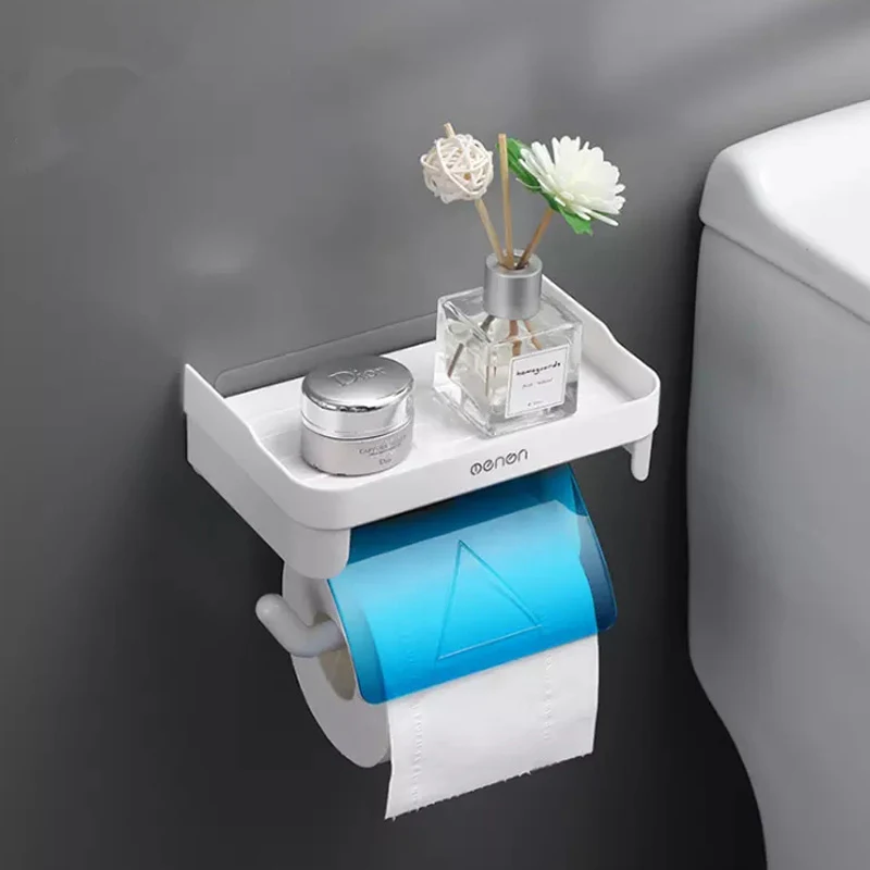 

Бытовой настенный стеллаж для хранения рулонной бумаги, многофункциональный держатель для туалетной бумаги, полки для ванной комнаты, 3 цвета, товары для дома