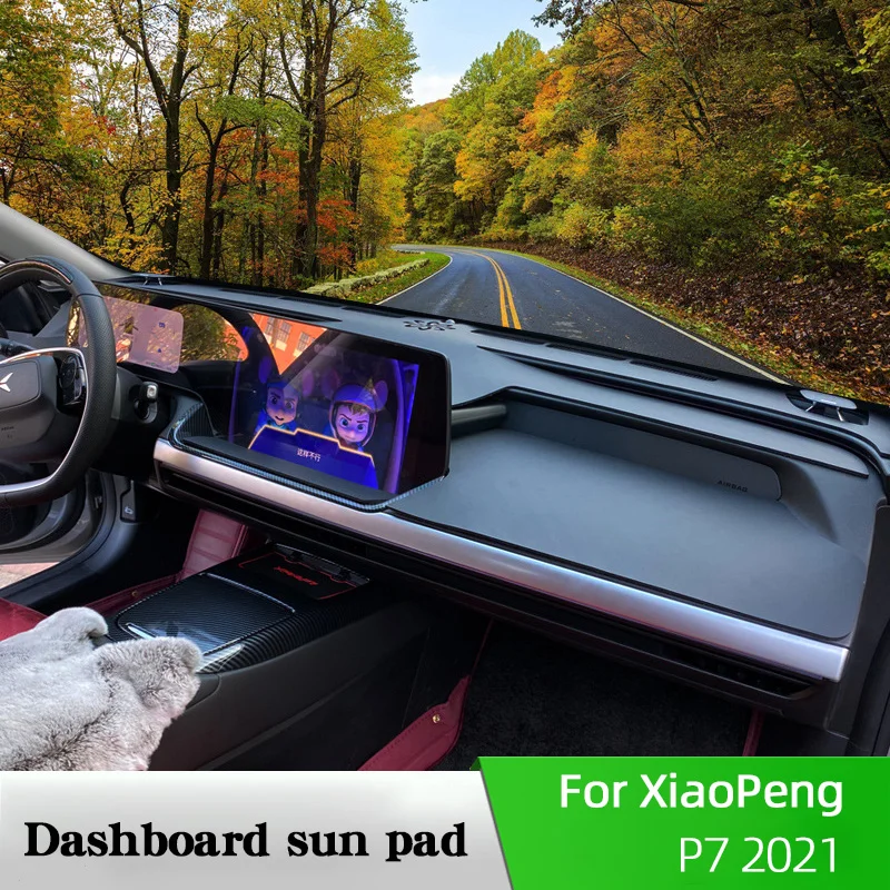 

For Xpeng Xiao Peng P7 2021 Car Dashboard Cover Avoid Light Pad Instrument Panel Mat Carpets Sunscreen Pad