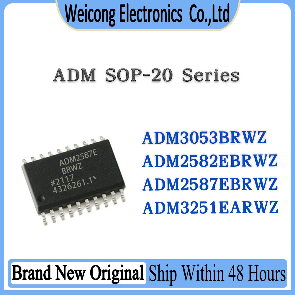 

ADM3053BRWZ ADM2582EBRWZ ADM2587EBRWZ ADM3251EARWZ ADM3053 ADM2582 ADM2587 ADM3251 ADI IC Chip SOP-20