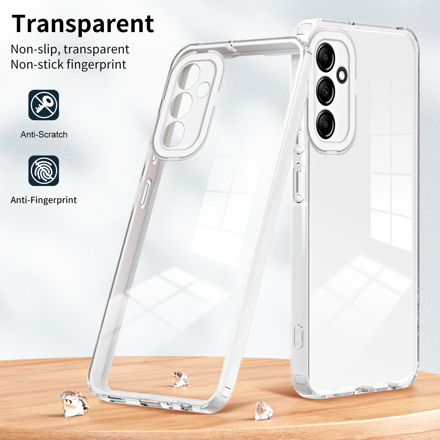 

3 IN 1 Frame Case for Samsung Galaxy A34 Luxury Clear Soft Silicone Edges Hard Armor Shockproof Phone Cover SamsungA34 GalaxyA34