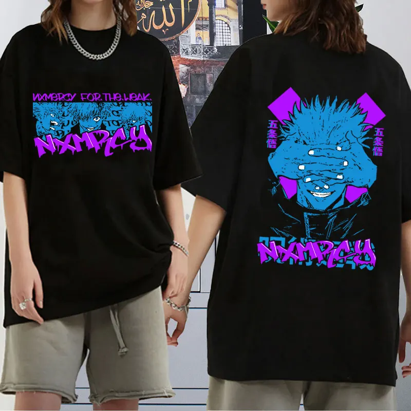 

Japan Anime Jujutsu Kaisen Print T-Shirt Harajuku Manga Short Sleeve T-Shirts Tops Men Women 100% Cotton Oversized T Shirts