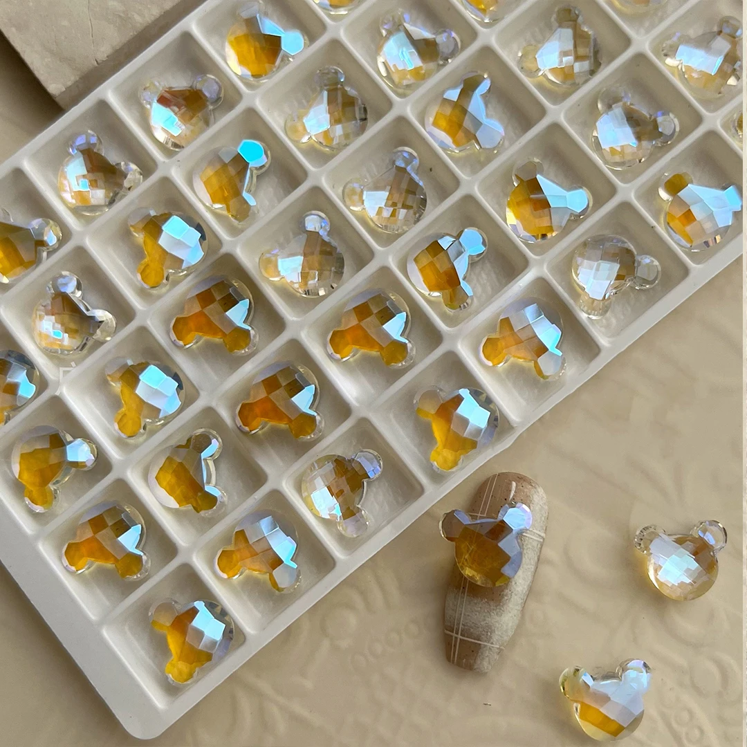 

Cute Koala Avatar Crystal Nail Rhinestones Shiny Color 3D Gems Jewelry Parts Press On Nails DIY Desgin Nail Charms Decor