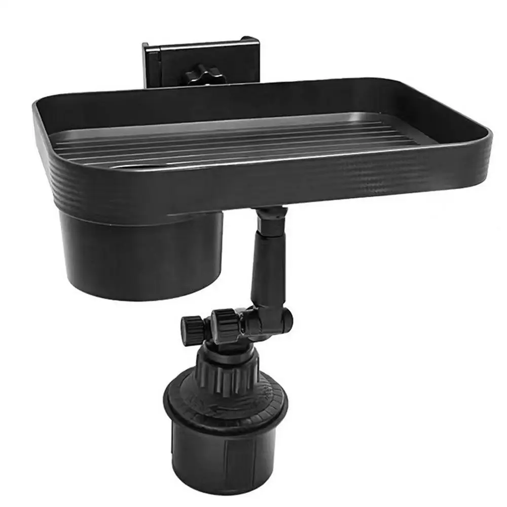 

3 в 1 Автомобильный подстаканник с подставкой для еды, поднос для телефона, поднос с вращением на 360 градусов, авто поднос для стола с твердой основой для интерьера автомобиля