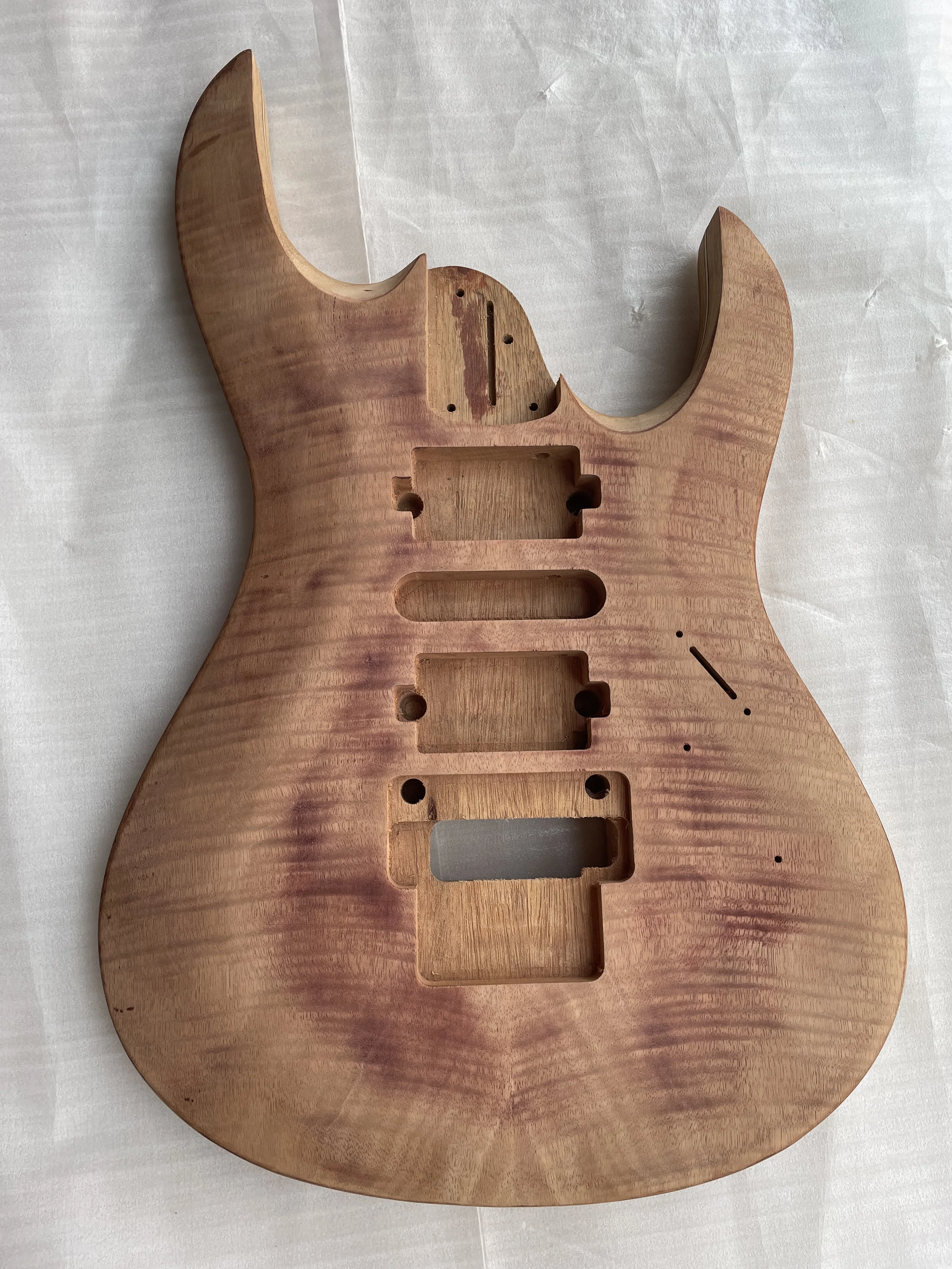 Stock Electric Guitar Semi-finished Body Unfinished DIY Guitar Part LAG Guitar Barrel Mahogany Wood Guitarra Panl Wood Slotted
