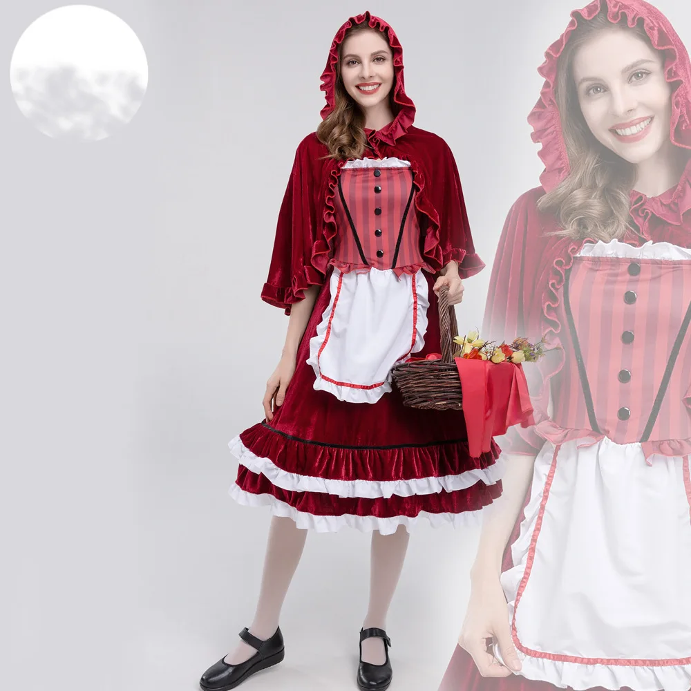 

Halloween Cosplay Fairy Tale Little Red Riding Hood Performance Costume