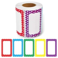 colorful border name labels self adhesive name tag stickers for school office home can be used on clothes storage boxes packages