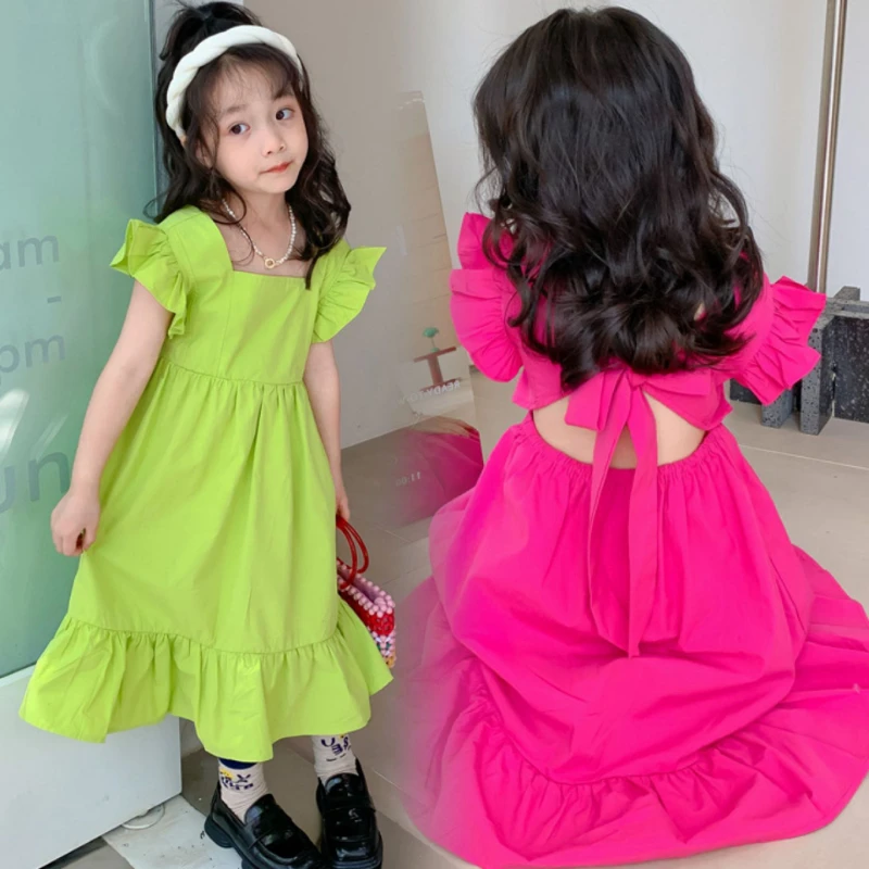 

Summer Girls Dress Sleeveless Princess Dress Fashion Little Girl Party Birthday Dresses Children Clothing Flower Girl Dresses