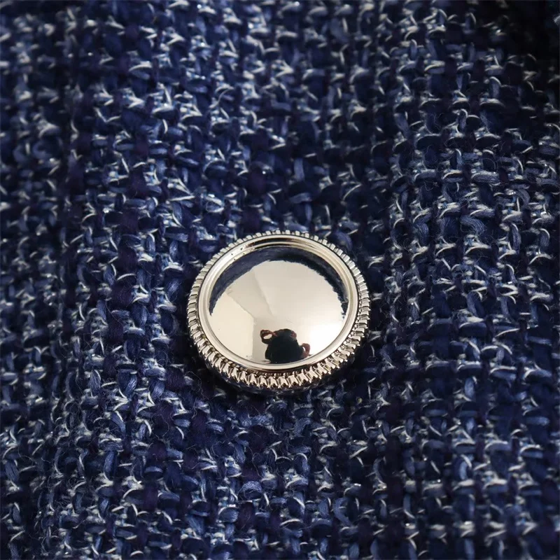 Осенний Новый женский твидовый короткий костюм KEYANKETIAN с текстурой потертая