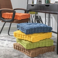 soft plush knot cushion pillow solid color square hand woven cushion pillow thickened office chair cushion