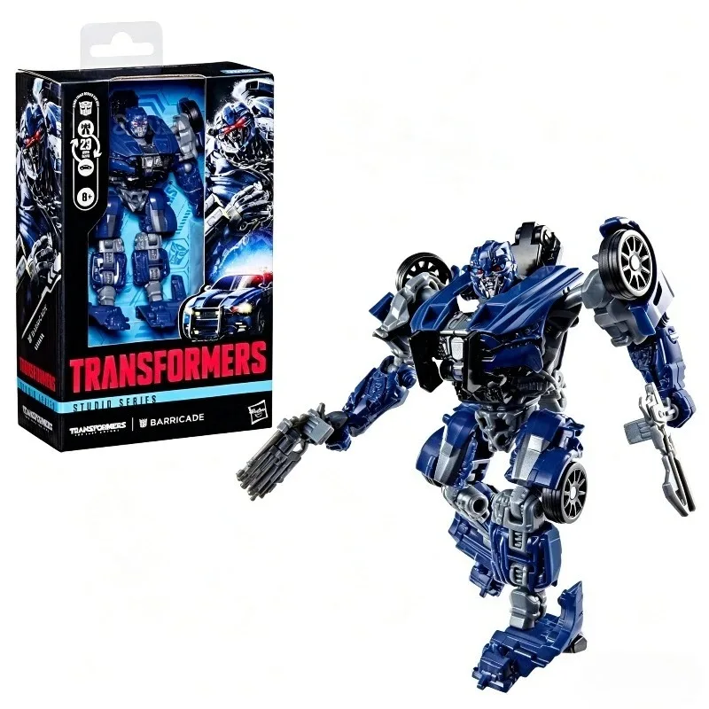 Фото В наличии: Коллекционная фигурка робота-трансформера Barricade класса Deluxe из серии Hasbro Transformers Classic Movie, подарок для хобби, декоративное украшение №4