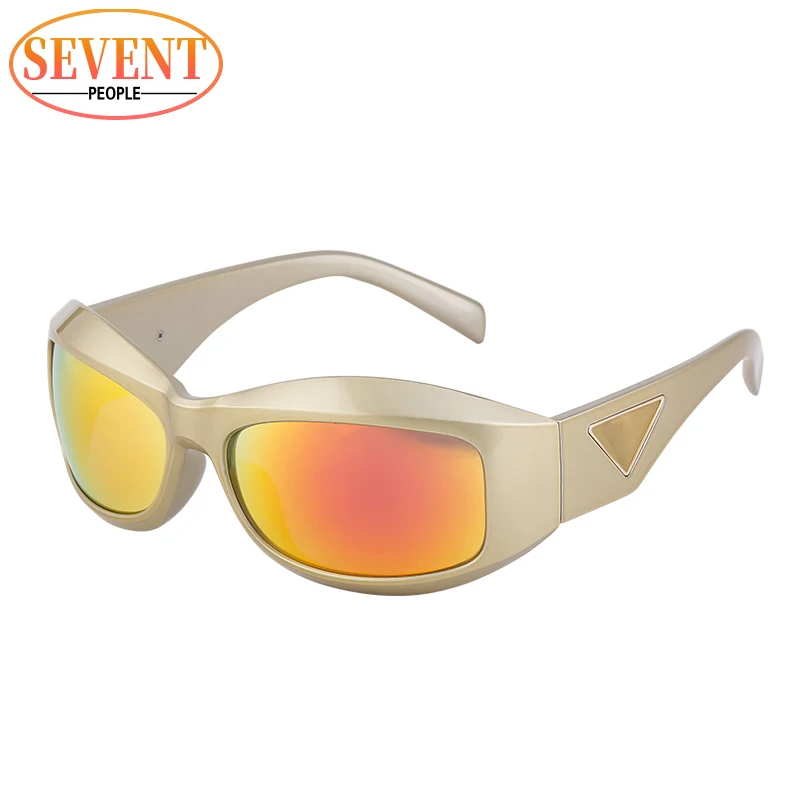 

Streetwear Y2k Sunglasses Women Men 2023 Luxury Brand Designer Oversized Cat Eye Sun Glasses For Female Steampunk Sports Goggles
