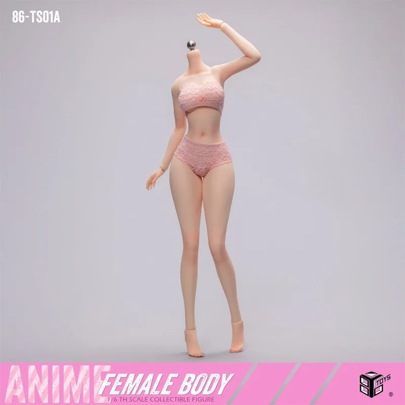 Фото 86TOYS 86-TS01-A Масштабная кукла 1/6 из платинового силикона, женское тело, версия с макияжем, ультрамягкая, с подвижными суставами, для фигурок и кукол №2