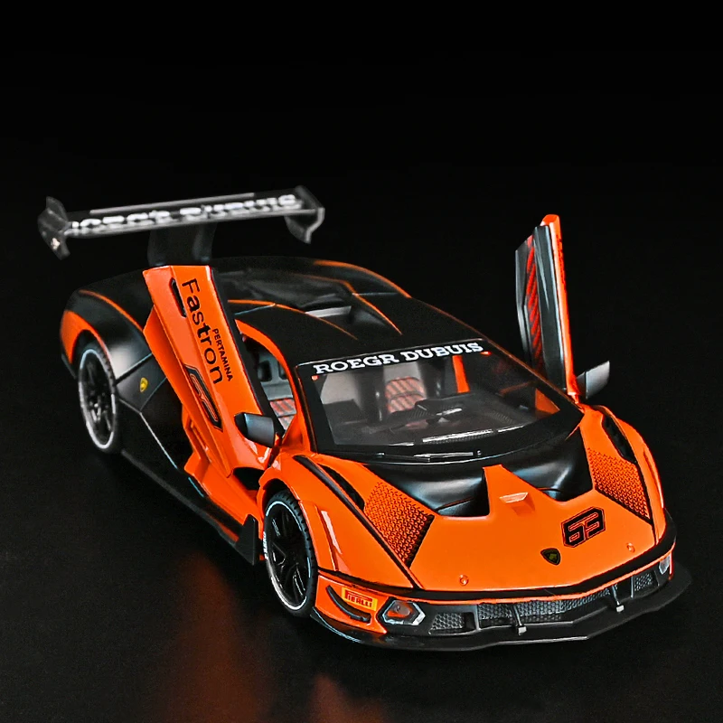 

1/32 Essenza SCV12 Alloy Sports Car Model Diecasts Metal Toy Vehicles Car Model Simulation Collection Sound Light Childrens Gift