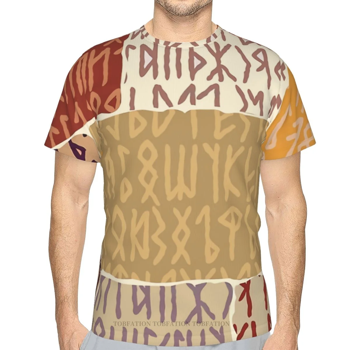 

Runes Pattern Norse Mythology Vikings 3D Print Polyester T-shirt Men Women Gym Short Sleeve TShirt Streetwear Oversized Tops