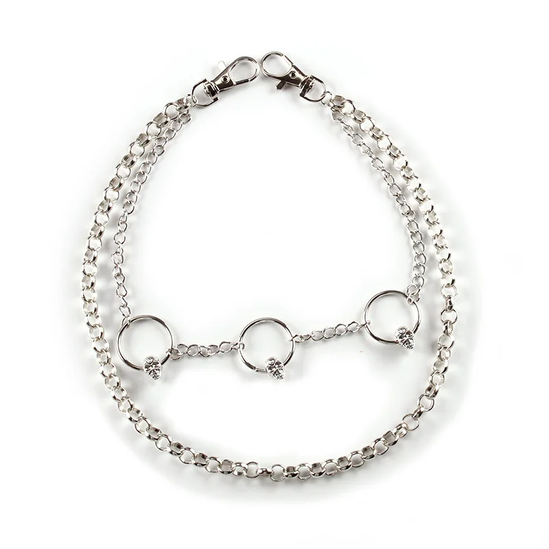 Мужской металлический брелок для ключей в виде головы черепа винтажном стиле