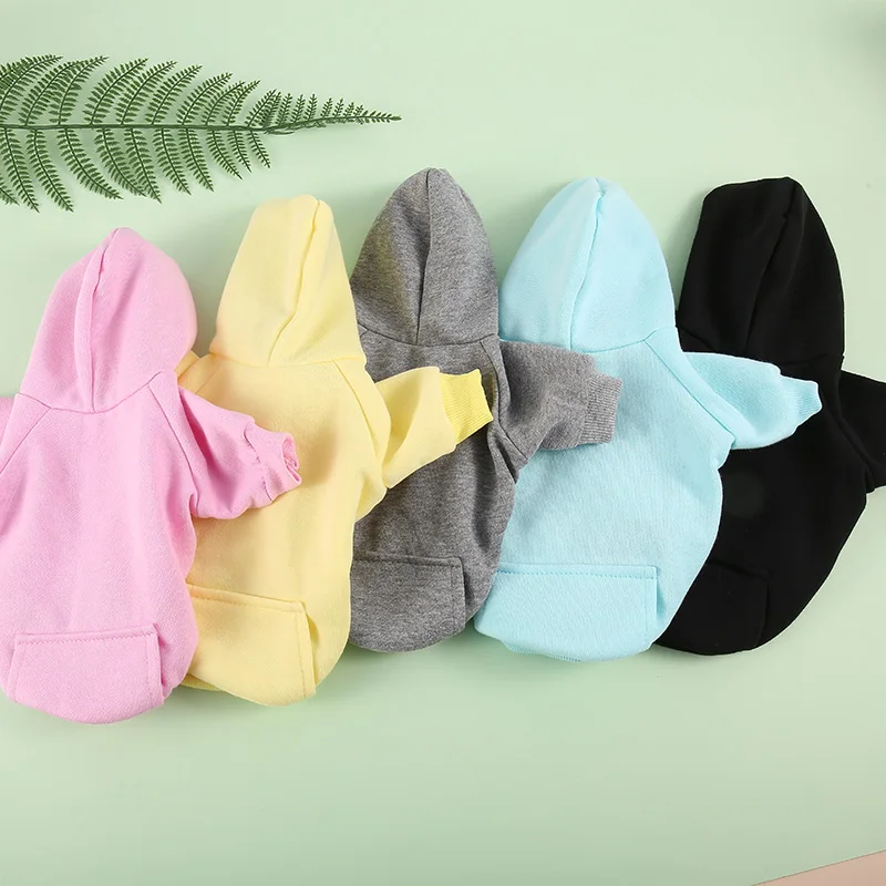 

Designer Dog Clothes Autumn and Winter Solid Color Cat Dog Hoodie Small Medium Dog Chihuahua Teddy Thickened Warm Dog Clothing