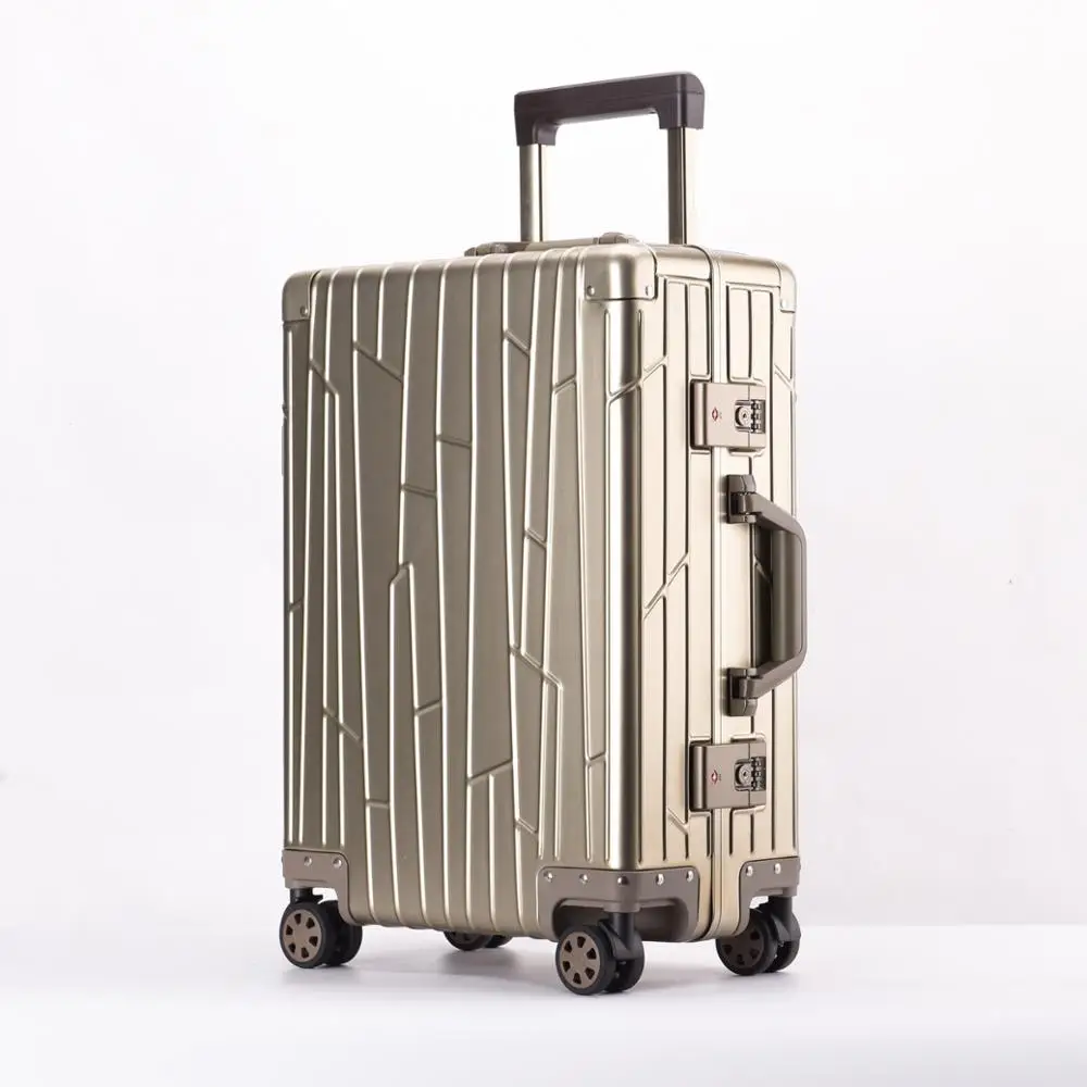 

20inch 24inch Aluminum Alloy pull rod suitcase Metal luggage fashionable new type of suitcase luggage pull rod box
