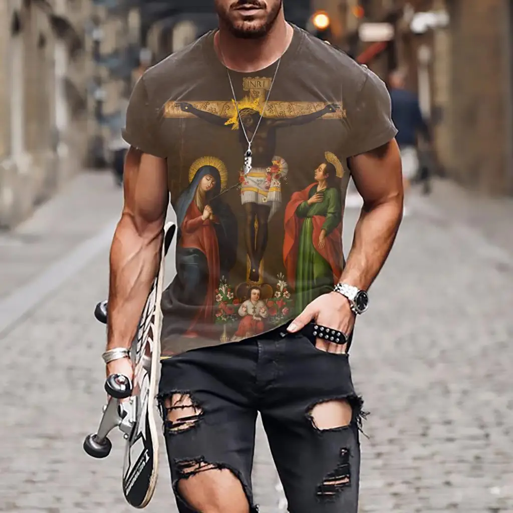 

Классическая мужская одежда с рисунком масляной живописи, 3D футболки с принтом Винсента Гога, звездная ночь, винтажные мужские топы, футболки, индивидуальная футболка