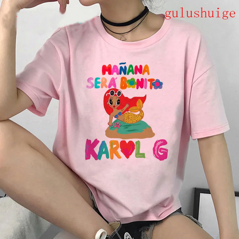 Женская Винтажная футболка с коротким рукавом круглым вырезом