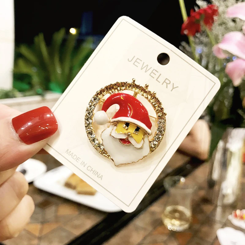 Металлическая брошь Модная бижутерия подарок для женщин Рождественский Декор