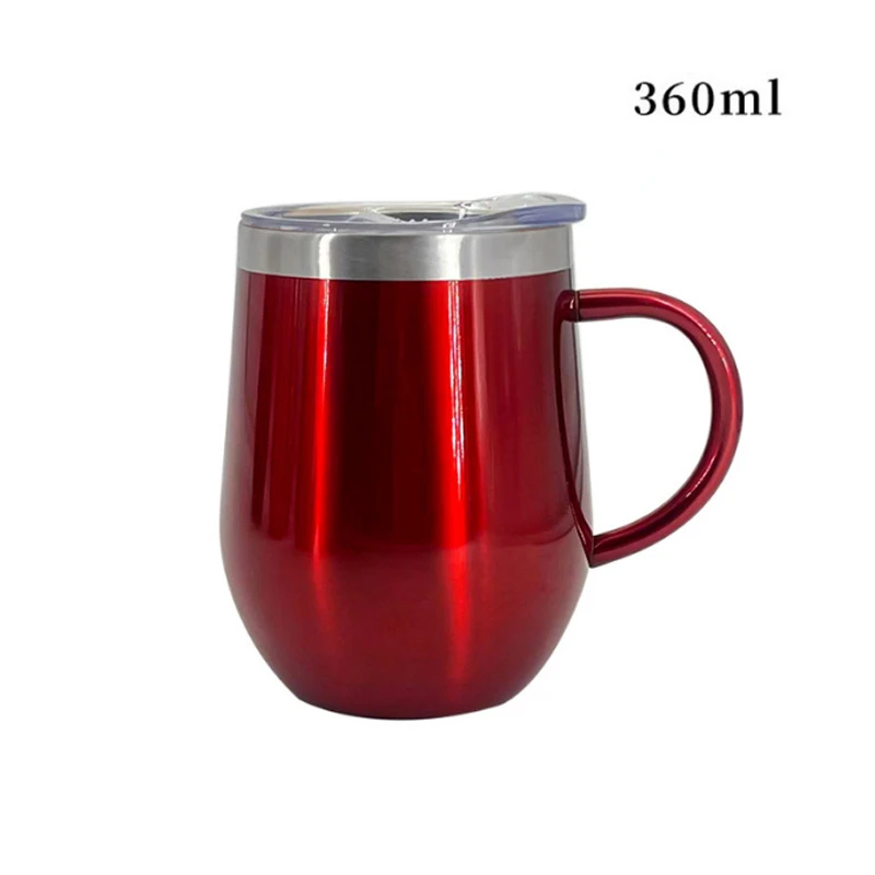 Кофейная кружка 12 унций вакуумная из нержавеющей стали 304 с крышкой сохраняющая