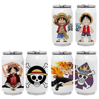diy heat transfer printing thermos cup easy open can water cup animation stainless steel cup coffee mug cute water bottle