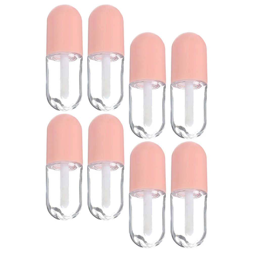 

8Pcs Compact Portable Multi-function Clear Lip Balm Bottle Lip Oil Bottles Lip Oil Tube Lip Gloss Tube for Outdoor Storage