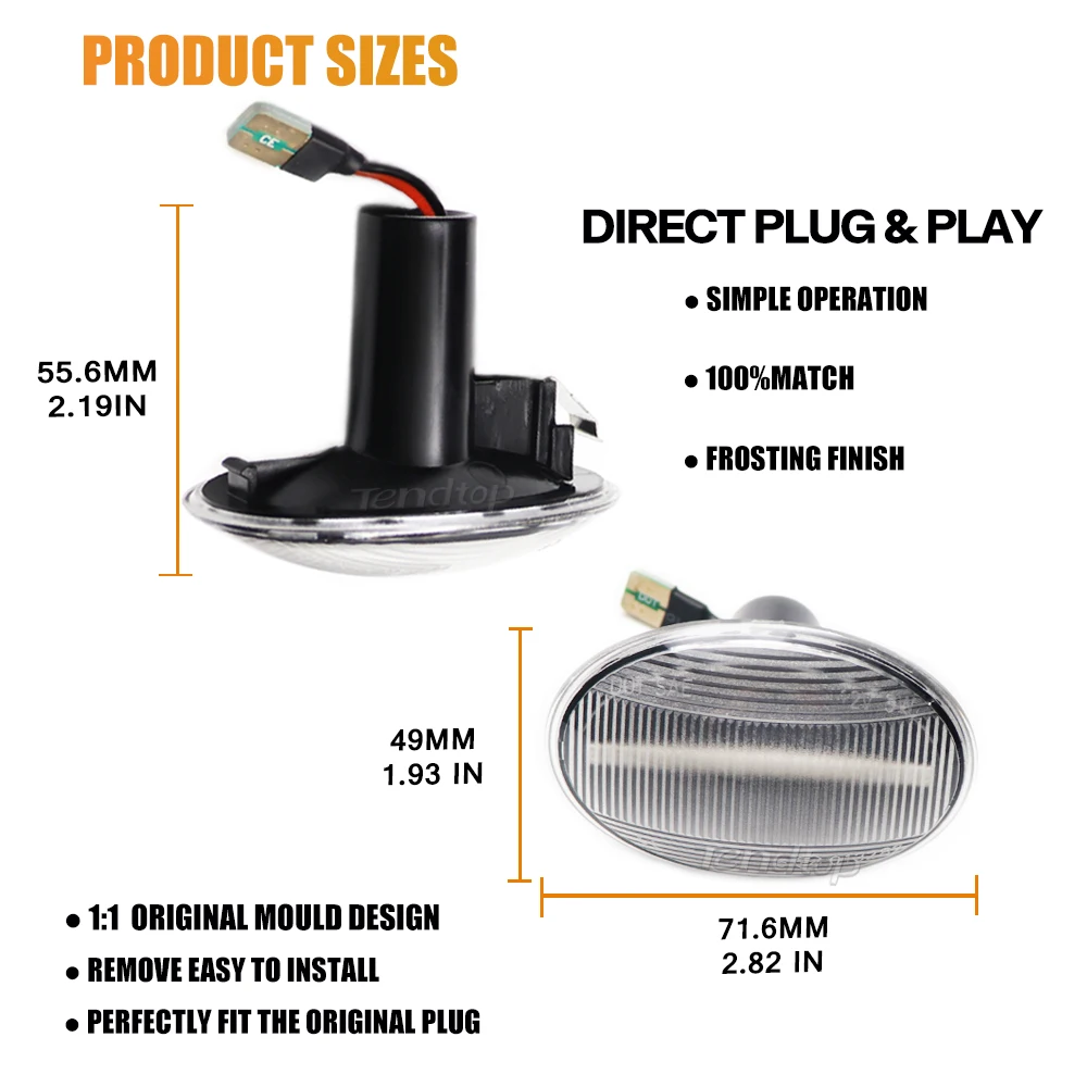 Мигающий боковой габаритный фонарь для MINI Cooper R55 R56 R57 R58 R59 CL-R56-LSM-SM Динамический