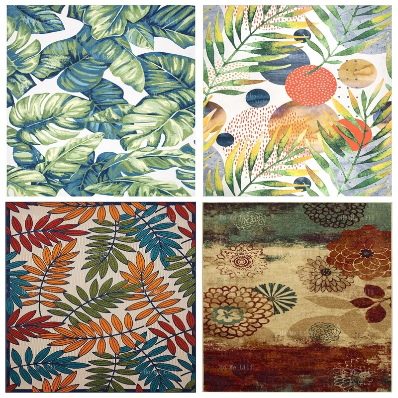 

Различные средневековые свежие стили разноцветные цветочные тропические листья ветка натуральные декоративные фланелевые напольные ковр...