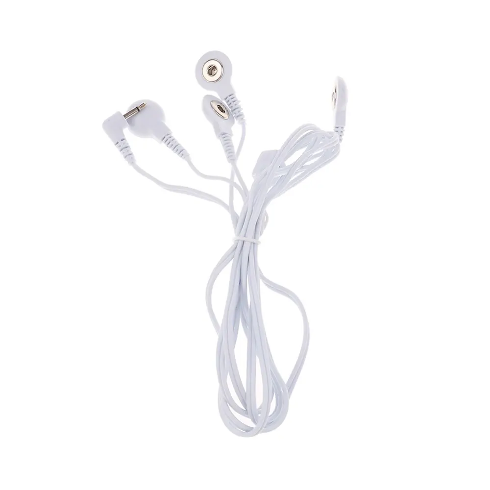 1 шт. 2/4 кнопки электрод для электротерапии провод электрического удара кабель