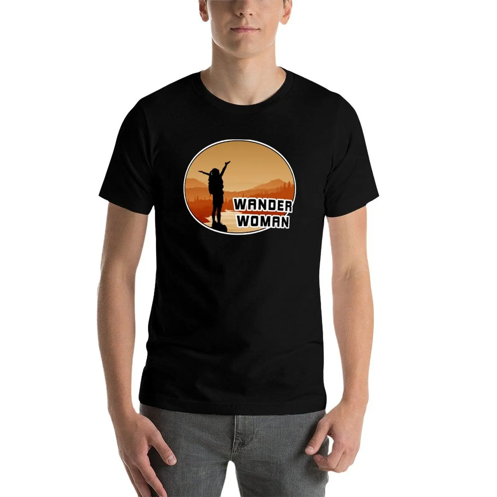 Фото Футболка Wander Woman, мужские футболки с графическим рисунком, футболки для мужчин, хлопковые футболки для мужчин, футболка для мужчин №3