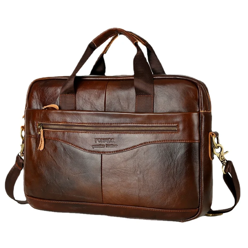 

Men Business Briefcase For Male Genuine Leather handbags For 15.6-inch Laptop Man Casual Large Capacity Messenger Bag Sac à main