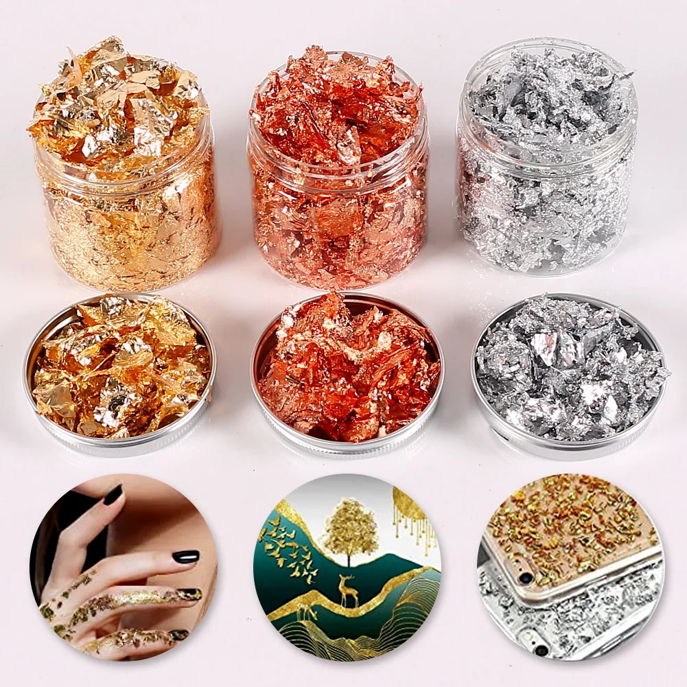 

Crushed Glass Craft Glitter Fine Resin Art Small Broken Pieces Irregular Metallic Crystal Chips Chunky Flakes Sequins Nail Arts