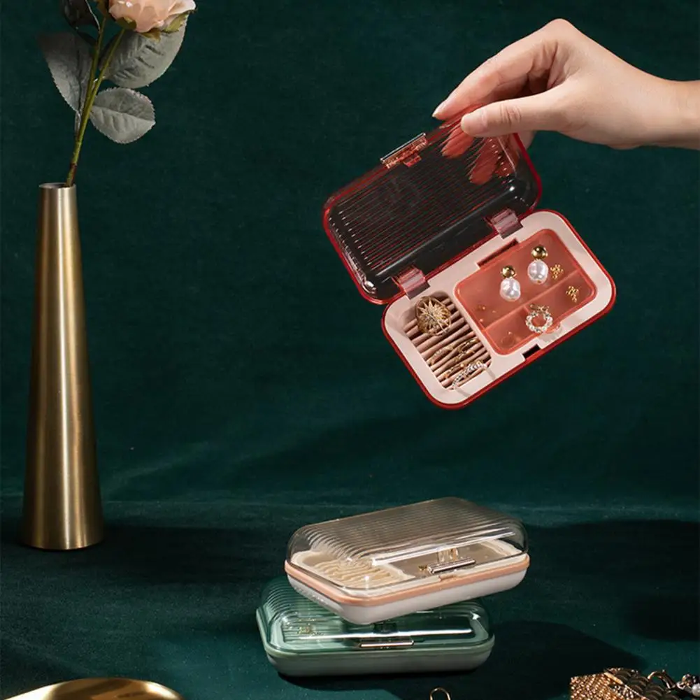 

Пылезащитная коробка для хранения ювелирных изделий, миниатюрная коробка для хранения сережек, гвоздиков, браслетов, цепочек
