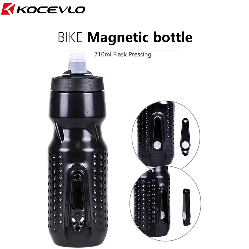 Innovation Magnetic Bottle Mount Cage Bike Bicycle Water Bottles Out Sports Water Bottle,710ML Flask Pressing