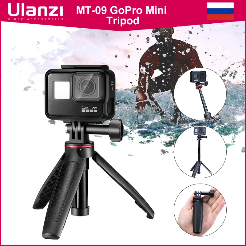 

MT-09 Extend Vlog Tripod Mini Portable Tripod for Gopro Hero 10 9 8 7 6 5 Black Session Osmo Action insta360 Camera