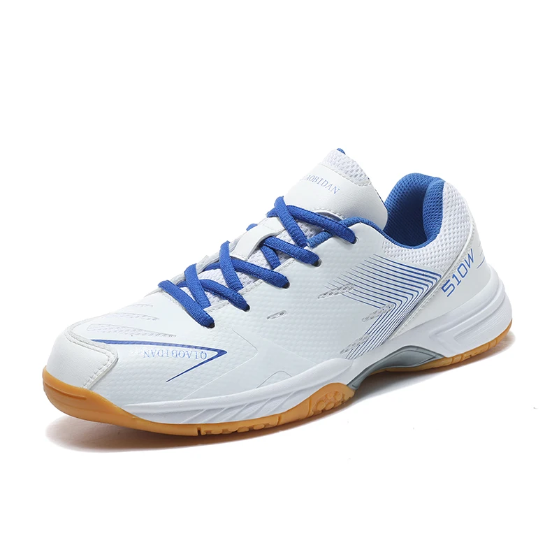 Badminton Shoes for Men Women Outdoor Women Professional Table Tennis Shoes Blue White Man Competition Tennis Training Sneakers