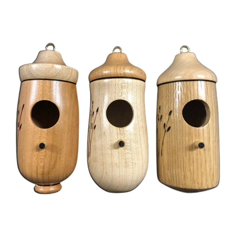 

A0KE Creative Hummingbird Feeder Birdhouses Nest with Hook for Hang Outside or Indoor