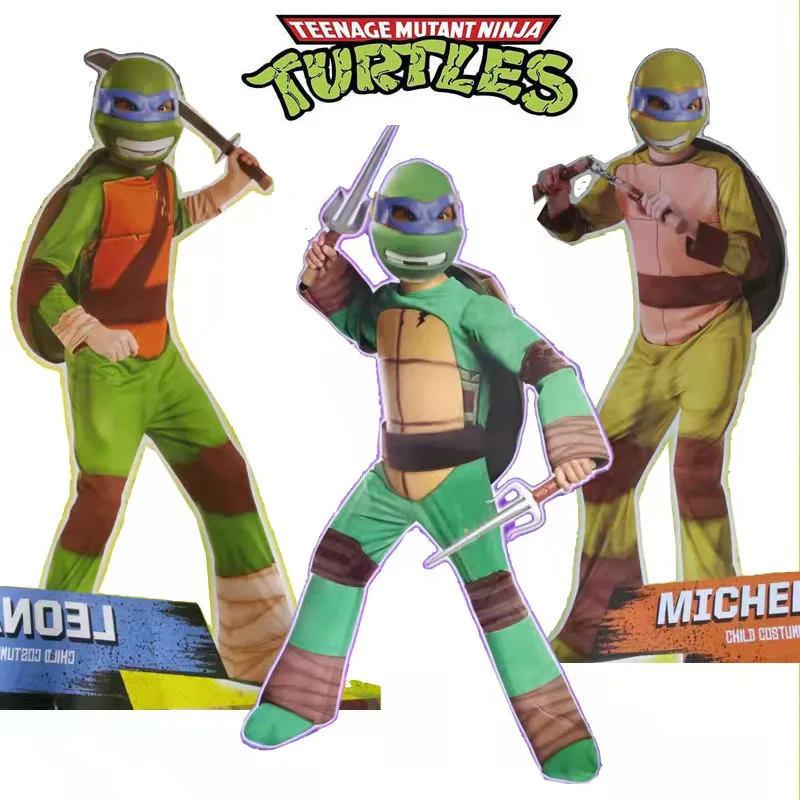 Teenage Mutant Ninja Turtles Kids Cosplay Costume Props Cos Dress Up Halloween Party Nightclub Carnival Decor Role Play Clothing