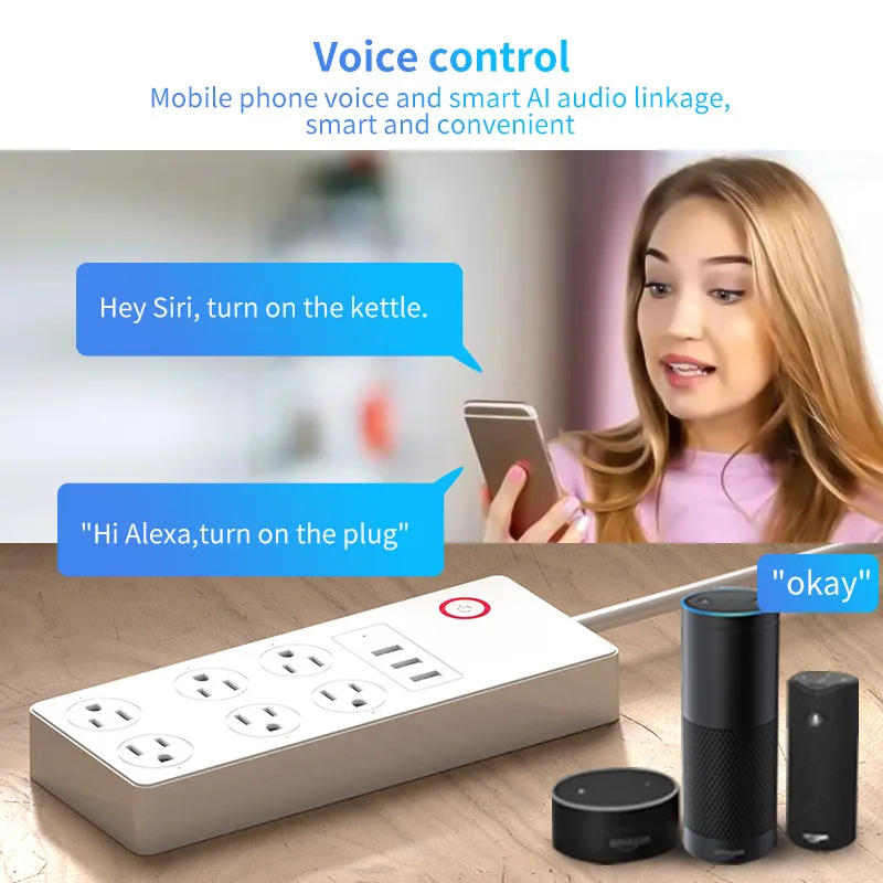 Удлинитель Tuya с USB-портами и поддержкой Wi-Fi