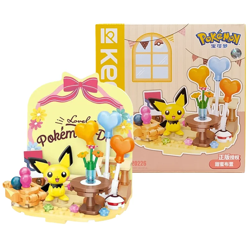 Keeppley Оригинальный Pokemon Diy Строительный Набор Пикачу Храп Eevee Psyduck Аниме Настольная
