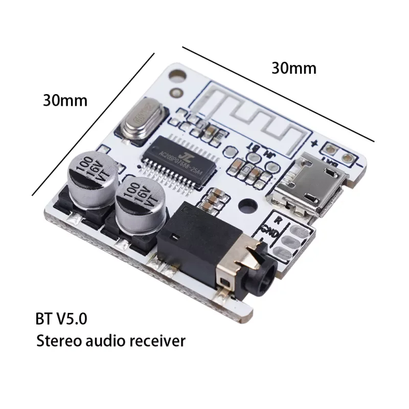 

JL6925A Stereo Music 3.5mm Car Bluetooth Audio Receiver WAV+APE+FLAC+MP3 Lossless Decoding Stereo Output